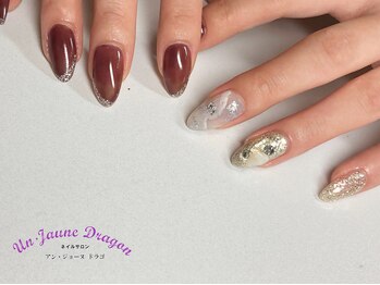 アン ジョーヌドラゴ/【自爪ネイル】アシメネイル