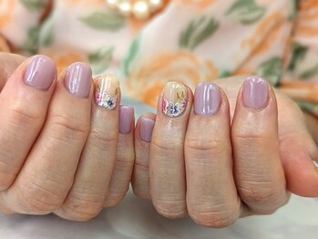 エムスラッシュ ネイル センター北店(M.SLASH)/パラジェル　紫陽花ネイル