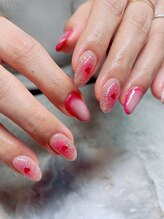 ステムネイル 下北沢(stem nail)/ハート　チーク　ピンク
