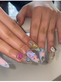 キラキラパステルネイル