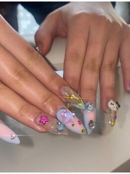 キラキラパステルネイル