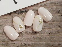 シーシーネイルサロン 池袋(C.C.Nail salon)/ワンカラー×クロスラメライン