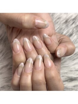 ネイルカレッジアンドサロン ナチュレ(nailcollege&salon NATURE)/マーブルフレンチ