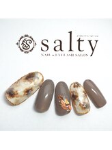 ネイルアンドアイラッシュサロン ソルティ 寺田町(salty)/白べっ甲