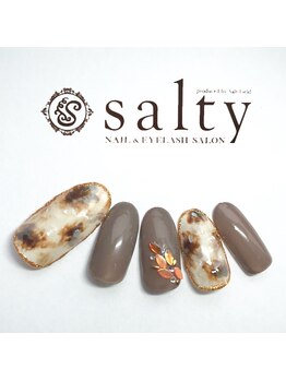 ネイルアンドアイラッシュサロン ソルティ 寺田町(salty)/白べっ甲
