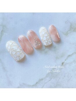 フィオーレ(fiore)/手描き桜レースネイル　by佐藤