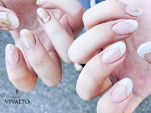 ワールド ビューティ ヴィヴァルト 宝塚店(WORLD BEAUTY VIVALTO)/フレンチ/アシメトリーネイル