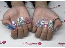 ネイルサロン アンジェリカ(Angelica)/No.81 カラフルリボンネイル