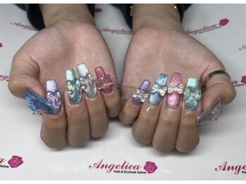 ネイルサロン アンジェリカ(Angelica)/No.81 カラフルリボンネイル
