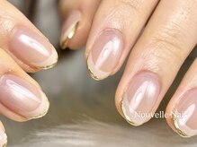 ヌーベルネイル(Nouvelle Nail)/フレンチネイル×ミラーライン