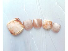 爪ソウシャイン(爪 SO SHINE)/カフェラテネイル★