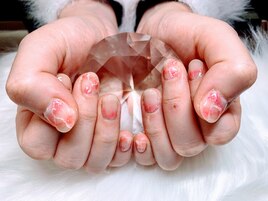 タイダイ柄大理石ネイル♪