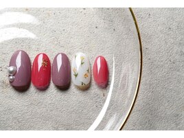 定額　オフィス　フラワーネイル