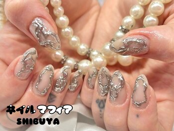 ネイルマフィア 渋谷(NAIL MAFIA)/クロムネイル/ミラーネイル