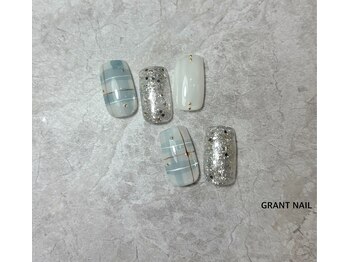 グラントネイル 和歌山店(GRANT NAIL)/チェックラメ☆〆崎