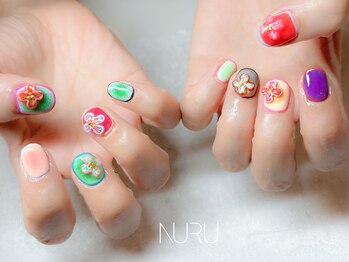 ヌル ネイル 新宿(NURU NAIL)/個性派/定額/新宿/3Dパーツ