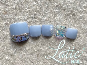 ラテネイル(Latte Nail)/2月定額デザイン　Foot ver.