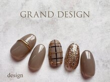 グランドデザイン 岐阜店(GRAND DESIGN)/リング×チェックネイル