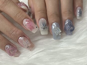 シピ ネイル(Chipi Nail)/りぼんたくさん韓国ネイル