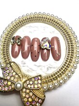 ブリリアント/＃韓国風ワンホンネイル