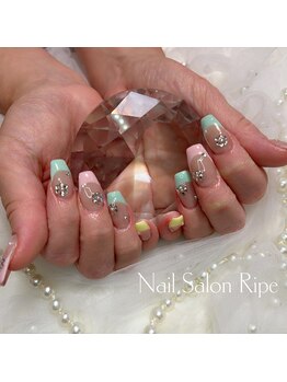 リペ(Ripe)/カラフル/フレンチ/長さ出し