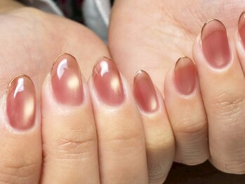 レガート(Legato)の写真/【一番町近く・片平】自爪に優しいベースでうる艶・美しいフォルムの大人シンプルネイル♪お仕事帰りにも◎