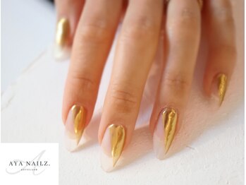 アヤネイルズ アンド アイラッシュ(AYA NAILZ.＆Eyelash)/シンプルミラーネイル