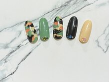 ジェー エス シー ネイル(J.S.C.nail)/サンプルデザイン/迷彩ネイル