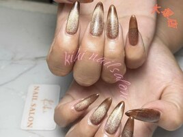 秋ネイル/ブラウン/カフェラテ