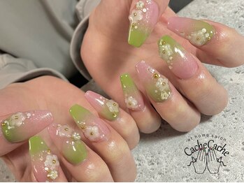 卒業式春ネイル