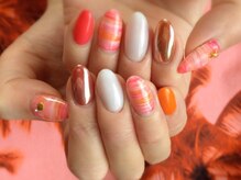 ネイルサロン マハロ 横浜四季の森フォレオ店(Nail Salon Mahalo)/定額デザイン＋ミラーネイル