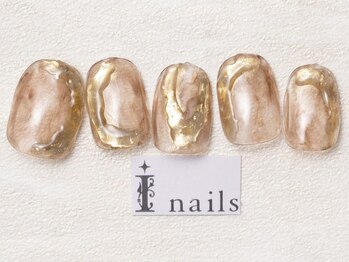 アイネイルズ 池袋店(I-nails)/ブラウンゴールドネイル