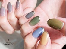 ワールド ビューティ ヴィヴァルト 宝塚店(WORLD BEAUTY VIVALTO)/秋ネイル/ミラーフレンチ