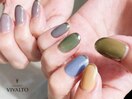 秋ネイル/ミラーフレンチ