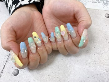 ネイル ビューティーマジック 葛西本店/パステルロングネイル