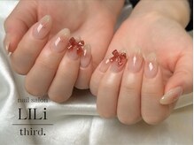 リリサード(LILi third.)/2月マンスリーネイル