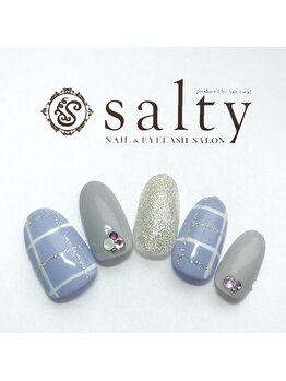 ネイルアンドアイラッシュサロン ソルティ 寺田町(salty)/チェック柄
