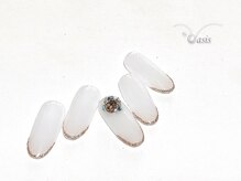 バイオアシス 麻布十番(by Oasis)/ホワイト×ピンクゴールドラメ