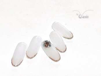 バイオアシス 麻布十番(by Oasis)/ホワイト×ピンクゴールドラメ