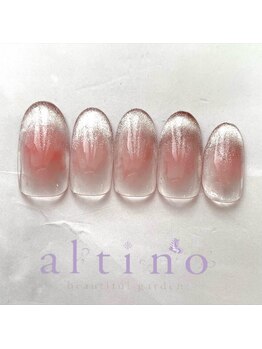 アルティノ ネイル ガーデン(altino nail garden)/チークネイルマグネットグラデ