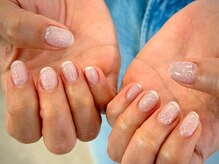 ヌル ネイル 堀江(NURU NAIL HORIE)/クリアピンクフラッシュネイル☆