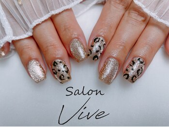 サロン ヴィーヴ(salon Vive)/#秋のヒョウ柄ネイル#マグネット