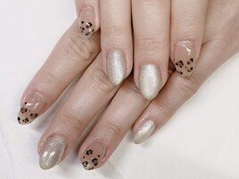 レオパード × マグネットネイル