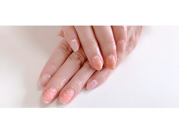 ワンカラーでマーブル