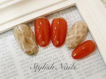 スタイリッシュネイルズ(Stylish Nails)/秋色アニマル柄