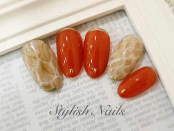 スタイリッシュネイルズ(Stylish Nails)/秋色アニマル柄