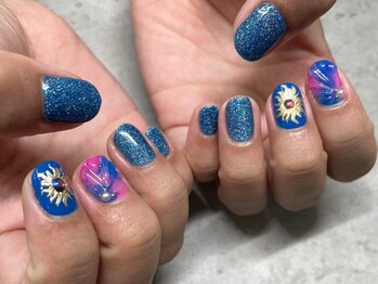 シェリ バイ リッシュ(Cheri by RICHE)/ミラー太陽×貝殻ぷっくりアート