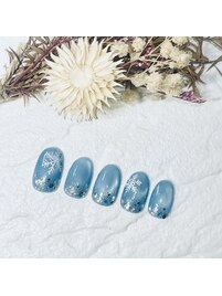 雪の結晶ネイル