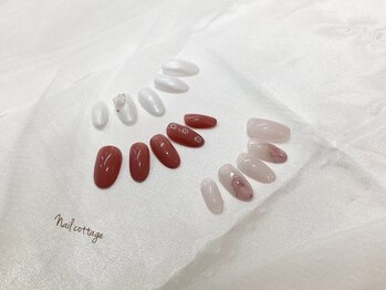 ネイルコテージ(Nail cottage)の写真/【ワンポイントアートコース¥7700】ポイントアート付き!大人女性大満足の最新お洒落ネイルをご提案《八幡》