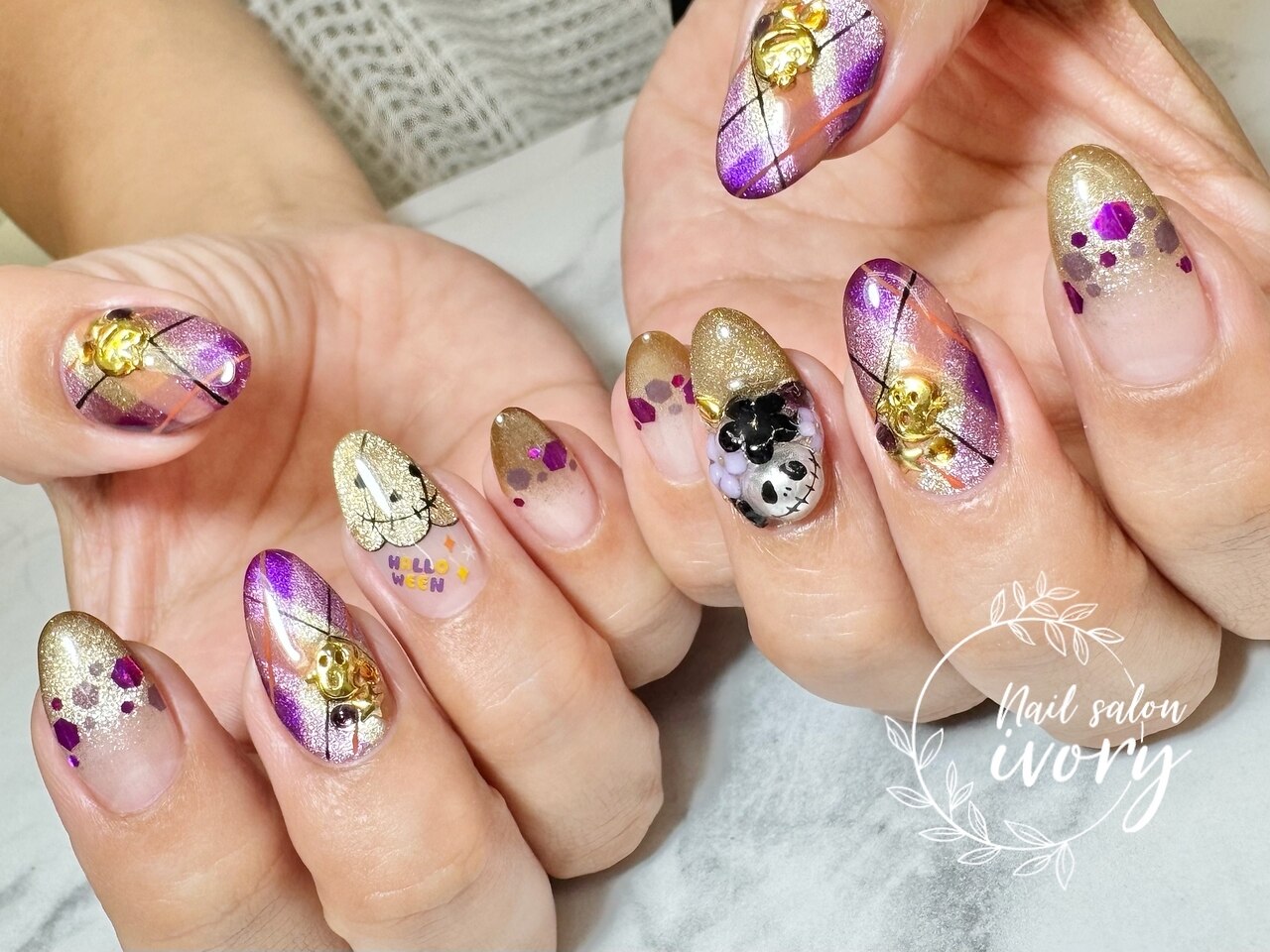 アイボリーべっ甲ニュアンスマグネットネイル ベージュ シェル 韓国